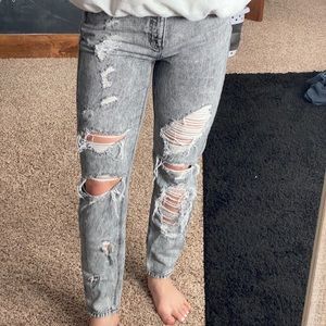 AE black mom jeans